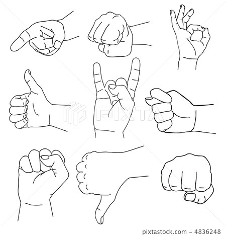 vector silhouette of the human hand on white background vector silhouette of the human hand on white background 4836248