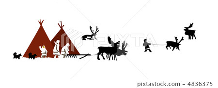 vector  illustration of the people on north 4836375