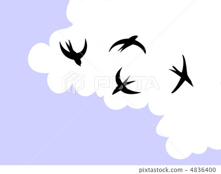 vector drawing swallow flying to sky vector drawing swallow flying to sky 4836400
