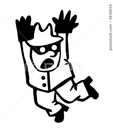 vector illustration arrested bandit on white background vector illustration arrested bandit on white background 4836654