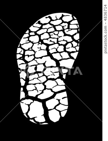 vector silhouette of the human trace on dry land vector silhouette of the human trace on dry land 4836714