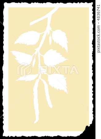 vector drawing of the plant on yellow paper vector drawing of the plant on yellow paper 4836741