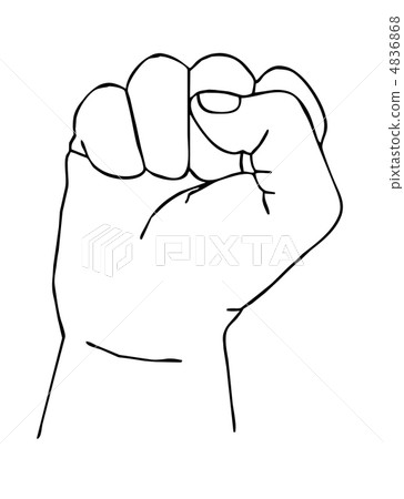 vector silhouette of the hand on white background vector silhouette of the hand on white background 4836868