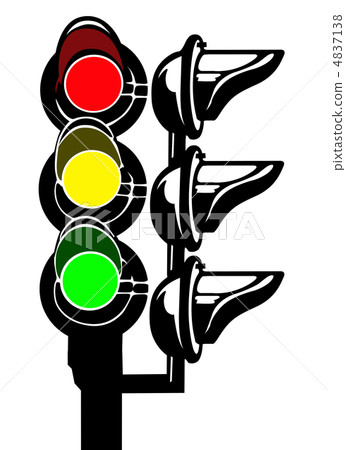 vector silhouette of the traffic light on white background vector silhouette of the traffic light on white background 4837138