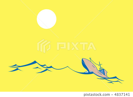 vector silhouette tanker on yellow background vector silhouette tanker on yellow background 4837141