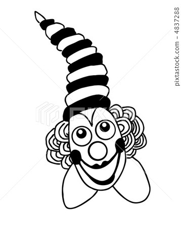 vector silhouette clown on white background vector silhouette clown on white background 4837288