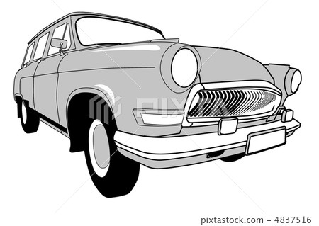 retro car on white background, vector illustration retro car on white background, vector illustration 4837516