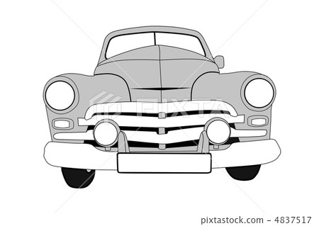 retro car on white background, vector illustration 4837517