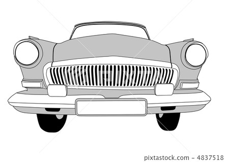 retro car on white background, vector illustration retro car on white background, vector illustration 4837518