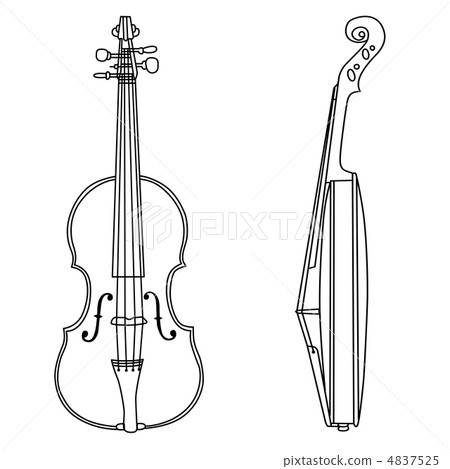violin silhouette on white background, vector illustration violin silhouette on white background, vector illustration 4837525