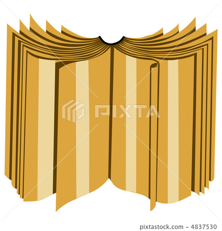 openning book silhouette on white background, vector illustratio 4837530