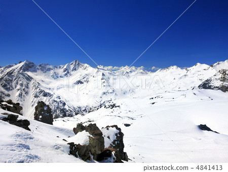 Beautiful view of mountains in the Elbrus area. Beautiful view of mountains in the Elbrus area. 4841413