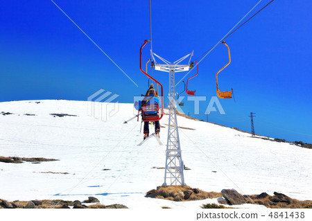 Wonderful view of the cableway in the mountains. Wonderful view of the cableway in the mountains. 4841438