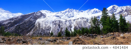 Beautiful view of mountains in the Elbrus area. Land View. Beautiful view of mountains in the Elbrus area. Land View. 4841484