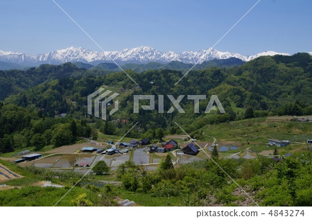 Northern Alps from Shinshu Ogawa Village 4843274
