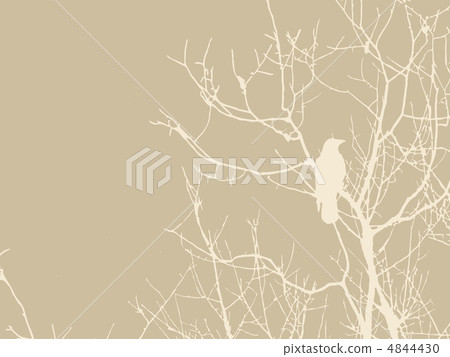 crow silhouette on brown background, vector illustration crow silhouette on brown background, vector illustration 4844430
