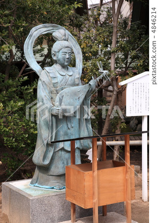 和田神社的Benzaiten雕像在神戶市 和田神社的Benzaiten雕像在神戶市 4846214