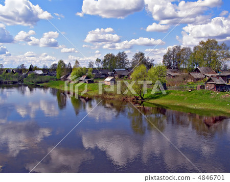 village near river village near river 4846701