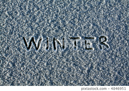 texture of the snow with inscription texture of the snow with inscription 4846951