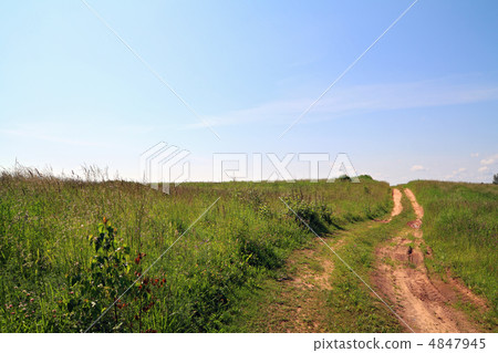 rural road on field rural road on field 4847945