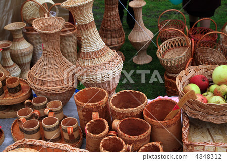 baskets on rural market baskets on rural market 4848312