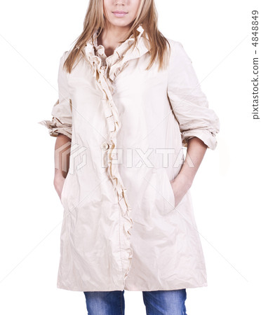 Pretty blonde girl in cloak 4848849