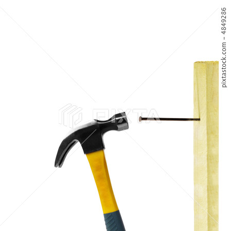 hummer and nail isolated 4849286