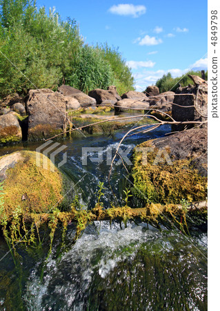 greater stone on mountain river 4849798