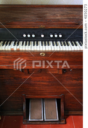 white keys on old harpsichord 4850273