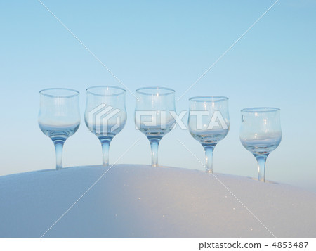 Glass on the bank of lake in the winter Glass on the bank of lake in the winter 4853487