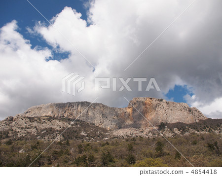 trees, sky and rock 4854418