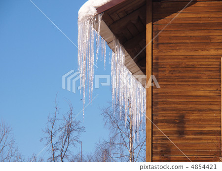 Icicles on a roof Icicles on a roof 4854421