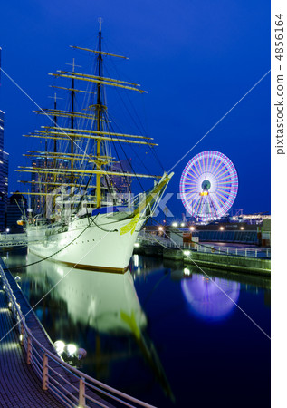 Night view of Yokohama Nihon Maru Memorial Park Night view of Yokohama Nihon Maru Memorial Park 4856164