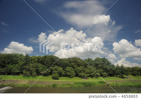 Kamogawa summer sky landscape 4858803