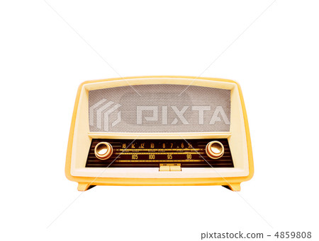 vintage radio isolated 4859808