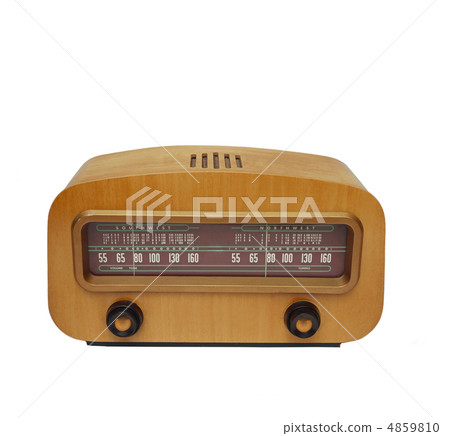 Vintage fashioned radio isolated Vintage fashioned radio isolated 4859810