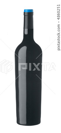 Red wine bottle isolated on white background 4860251