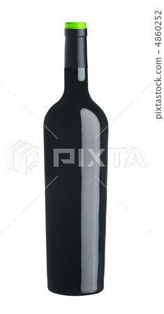 Red wine bottle isolated on white background 4860252