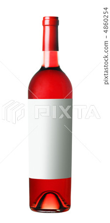 red wine in bottle isolated on white 4860254