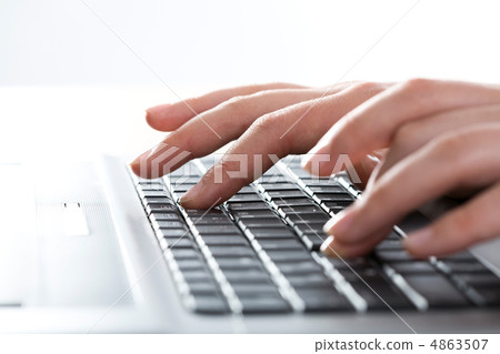 Working on the laptop Working on the laptop 4863507