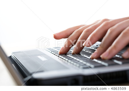 Hands over keyboard Hands over keyboard 4863509