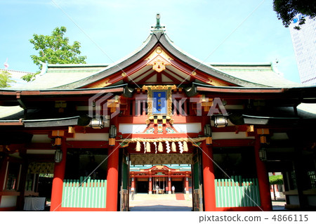 參觀著名的Shinko神社作為獻給江戶城堡的神社，奉獻上帝之神的Oyama女神 4866115