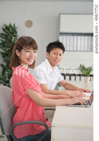 Summer office scene Summer office scene 4867752