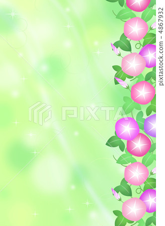 牽牛花邊界桃紅色花 4867932