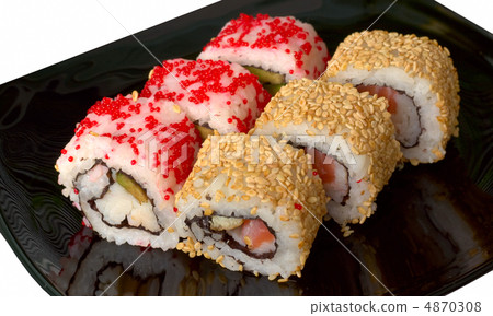 set of sushi rolls set of sushi rolls 4870308