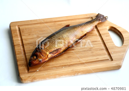 Smoked Fish Isolated On White Smoked Fish Isolated On White 4870981
