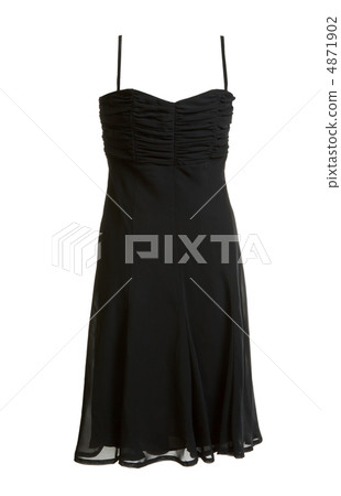 Black evening satin gown 4871902