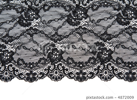 Black lace with pattern with form flower 4872009
