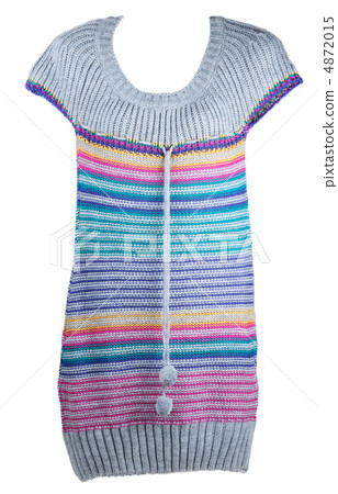 Knitted striped varicoloured feminine gown Knitted striped varicoloured feminine gown 4872015