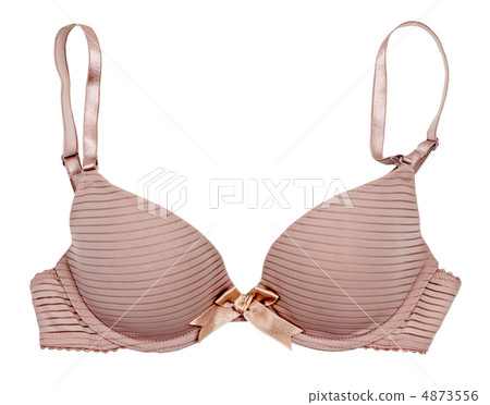 Beige striped bra 4873556